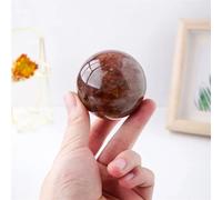 Crystal Ornaments Natural Stone red Glue Flower Crystal Ball Collection Specimen Home Decoration Beautiful Crystal(4.5-5cm)