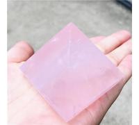 Crystal Ornaments Pink Rose Quartz Pyramid Natural Mineral Triangled Crystal Point Beautiful Crystal(About 4cm)