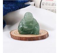 Crystal Ornaments Smiling Buddha Figurine Handicraft Carving Natural Stones Rose Quartz Aventurine Meditation Treatment Home Decoratio Beautiful Crystal(Aventurine Quartz)
