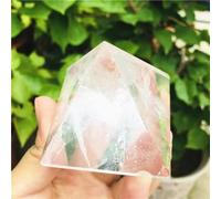 Crystal Ornaments White Stone Quartz Pyramid Natural Mineral Triangled Crystal Point Beautiful Crystal(About 5cm)