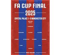 Crystal Palace 2025 cup final art print. Size A4.