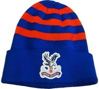 Crystal Palace F.C. Official Striped Knit Beanie Hat, Blue and Red