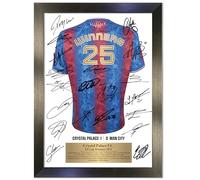 Crystal Palace FA Cup Winners 2025 Limited Edition Signed A3 Shirt Reproduction Autograph Poster Print Display (Frame Size 460 x 340mm) Display No165