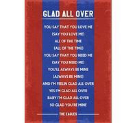 Crystal Palace fans song glad all over art print size A4