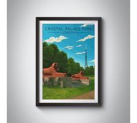 Crystal Palace Park London Travel Poster A3 11.7x16.5in / Print Only