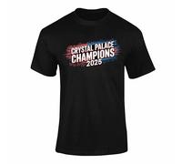 Crystal Palace Shirt Winners Champions T Shirt - Football Graphic Tee for Fans, Matchday Celebration Shirt for Adults & Teens - Black 1213