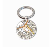 Crystal Palace Stadium Key Ring, Selhurst Park Stadium Key Ring, Football Stadium Map Key Ring, Crystal Palace Football Key Ring, Crystal Palace Football Ground Map Key Ring