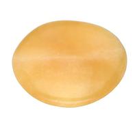 Crystal Palm Stone 3-5 cm with Gemstone Card | Polished Healing Crystal | Worrystone, Pocketstone, Smoothstone, Massagestone, Tumblestone (Orange Calcite)