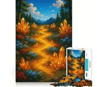 Crystal Path Through Forest Landscape Jigsaw Puzzle 1000 Piece for Adults Logic Game Premium Print Hard Challenge (38x26cm)