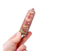 Crystal Peach Blossom Tourmaline Point Wand Gemstone Stone Column Quartz Tower Home Decoration Ornaments Gemstone Stone