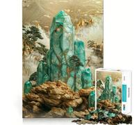 Crystal Peaks 1000 Pieces Jigsaw Puzzles for Adults Focus Train Fade Resist Home Enjoyable Santa Present (38x26cm)