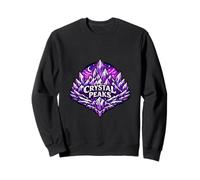 Crystal Peaks Mountain Amethyst Night Sky Cosmic Sweatshirt