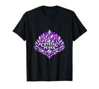 Crystal Peaks Mountain Amethyst Night Sky Cosmic T-Shirt