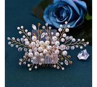 Crystal Pearl Bridal Comb Ladies Handmade Hairpin Wedding Headdress Girls Hairpin Jewelry (HP136)