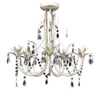 Crystal Pendant Ceiling Lamp Chandelier Elegant 5 Bulb Sockets Light vidaXL