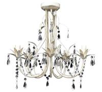 Crystal Pendant Ceiling Lamp Chandelier Elegant 5 Bulb Sockets vidaXL