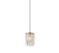 Crystal Pendant Light, Ceiling Light, Brushed Brass Finish, Hanging Fixtures Chandelier Light for Over Kitchen Island Sink, Ceiling Pendant Lighting for Living Room