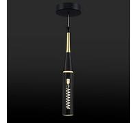 Crystal Pendant Lighting for Kitchen Island, Dimmable Mini LED Pendant Light Fixtures, Spiral Tungsten Cylinder Hanging Light for Bedroom Bathroom Bar Living Room