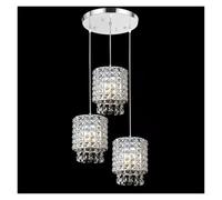 Crystal Pendant Lights, Dining Room Hanging Lamp, Living Room Kitchen Decor, Home Lighting, Luxury Chrome Chaner