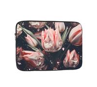 Crystal Pink Tulips Printing 12 inch Laptop Case Essential Accessory for Commuting and Office Use