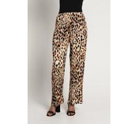 Crystal Pleat Printed Wide Leg Trousers Saloos Cream 16