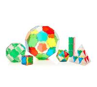Crystal Polydron - Multicoloured Light Play Indoor Maths Construction Play Toy - Age 4 + - 184 Pieces