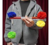 Crystal Pom Pom Wand Magic Tricks Pull the Ball the Other Ball Rises Classic Comedy Routines Magic Wand Stage Illusions Gimmicks