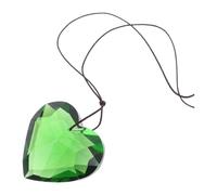 Crystal Prism Heart Suncatcher Green Hanging Ornament for Window Decor | High-transparency Crystal, Reflective Rainbow Effect, Easy Hanging Installation, Disperses Sunlight and Enhances Natural