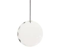 Crystal Prism Suncatcher, Round Prism Suncatcher Pendant with Lanyard, Dazzling Shine Rainbow Maker Ornament Photography Tools for Window Photo Props Decoration (Transparent)