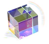 Crystal Prisms Hung - Cube Prism - Optical Glass Prism, Glass Crystal Cube Prism Pendant For Teaching Light Spectrum Physics