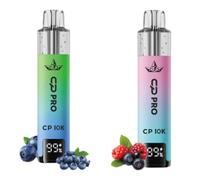 Crystal Pro CP 10K Device, 1000mAh Battery, 0.8Ω Mesh Coil, LED Battery Indicator, Sleek Portable Design, 0mg No Nicotine, Mixed Pack of 2, (Mr blue + Blue razz GB)