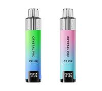 Crystal Pro CP 10K Device, 1000mAh Battery, 0.8Ω Mesh Coil, LED Battery Indicator, Sleek Portable Design, 0mg No Nicotine, Mixed Pack of 2, (Blue Razz GB, Blue Sour Raspberry)