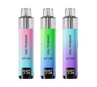 Crystal Pro CP 10K Device,1000mAh Battery, LED Battery Indicator, Sleek Portable Design, 0mg No Nicotine, Mixed Pack of 3, (Blue Razz GB, Blue Sour Raspberry, Blueberry Raspberry)