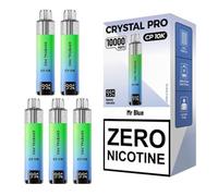 Crystal Pro CP 10K Device, Rechargeable 1000mAh Battery, 0.8惟 Mesh Coil, LED Battery Indicator, Up to 10,000 Puffs, Sleek Portable Design, 2ml Cartridge, 0mg No Nicotine, (Mr Blue)