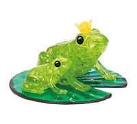 Crystal Puzzle, 3D Frog Couple, Green, Transparent Design, 43 Pieces, Construction Kit for Children and Adults HCM Kinzel