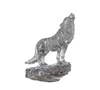 Crystal Puzzle | 3D Wolf Black | Transparent Design | 37 Pieces | Construction Kit for Children and Adults | HCM Kinzel