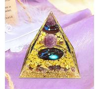 Crystal Pyramid, Amethyst Zodiac Taurus Orgone Pyramid, Healing Crystal, Postive Energy Orgonite Crystal Healing for Yoga, Meditation, Stress Reduce (Taurus)