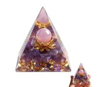 Crystal Pyramid - Natural Reiki Energy Tower for Healing, Chakra & Home Blessing to Remove Negative Energy, Boost Immunity, Handcrafted Crystal Gifts for Office & Meditation
