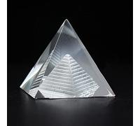 Crystal Pyramid Prism, Feng Shui Crafts Meditation Crystal for Home Office Art Decor, Pyramids Gift, Stand for Prosperity, Positive Energy and Good Luck