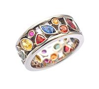 Crystal-Quartz Ring, Rings for Teen Girls Women Wife Girlfriend, Colourful Quartz Crystal Ring, Size 6/7/8/9/10
