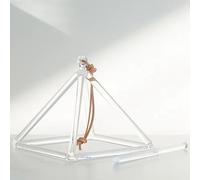 Crystal Quartz Singing Pyramid, Music Instrument with Heavy Duty Carrying Case & Two Type Strikers, Singing Bowl (Color : Without case, Size : 7.5inch)