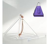 Crystal Quartz Singing Pyramid, Music Instrument with Heavy Duty Carrying Case & Two Type Strikers, Singing Bowl (Color : With case, Size : 7.5inch)