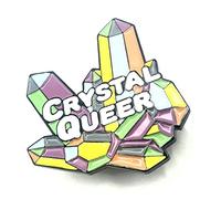 Crystal Queer Metal Enamel LGBT Colourful Inclusive Diversity Pin Badge
