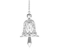 Crystal Rainbow Suncatcher Hanging Window Ornament Parasol Bell/Clock Pendant for Window Home Decor (1 transparent)