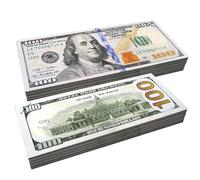 CRYSTAL RANGE 200 PCS OF $100 BillsProp Money $100 Bills (200 Notes) - Full-Print Realistic Design for Film, Ads, TikTok, Parties - UK Seller