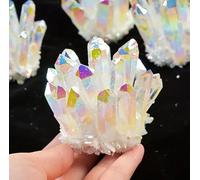 Crystal raw Colored Galvanized Precious Stone Cluster Stone Coated Flower,300~400g