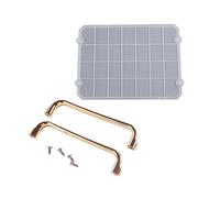 Crystal Resin Large Rectangular Tray Silicone Mold Resin Tray Gold Handle Jewelry Accessories