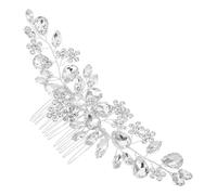 Crystal Rhinestone Bridal Hair Comb for Weddings and Parties Silver | Metal and Rhinestone Finish, Secure Fit with Versatile Use, for Women and Flower at Events