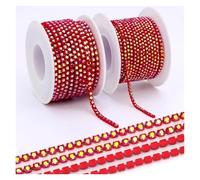 Crystal Rhinestone Chain Trim Crystal Rhinestone Chain Sew-On Trimming Glass Rhinestones for Needlework Trim Cup Strass Decorative(Color 7,SS6-2Yards)
