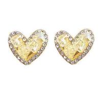 Crystal Rhinestone Clip On Earrings For Women Dangle White Flower Silver Gold Heart Pearl Pink Cherry Blue Brown Black Green Ribbon Tie Cubic Zirconia Comfortable Non Pierced Coil Clip-on Earrings